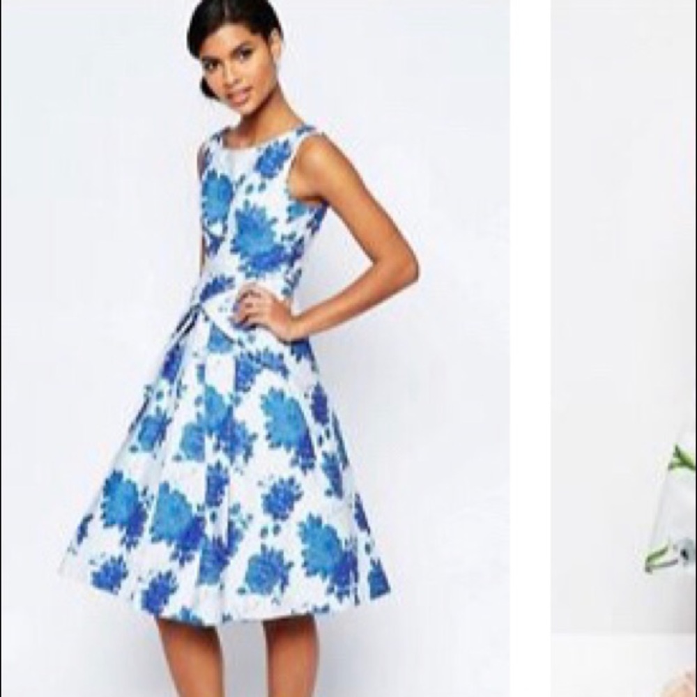 NWT ASOS blue floral dress